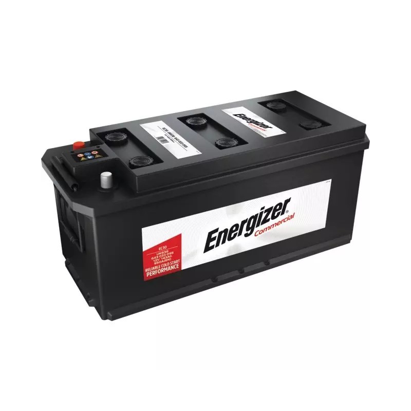 BATTERIE EC30 12V 143AH 950A + A GAUCHE SUR LARGEUR ENERGIZER COMMERCIAL