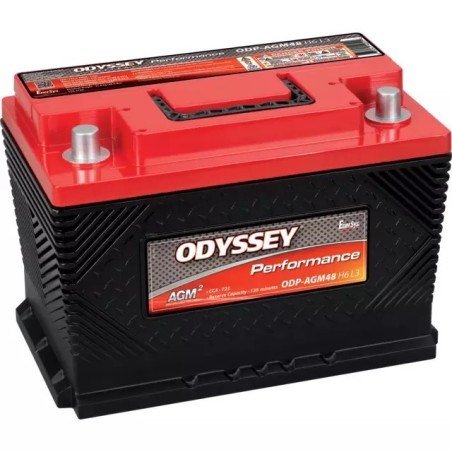 BATTERIE 12V 69AH 720A + A DROITE ODYSSEY ODP-AGM48 H6 L3 (48-720 LN3-H6)