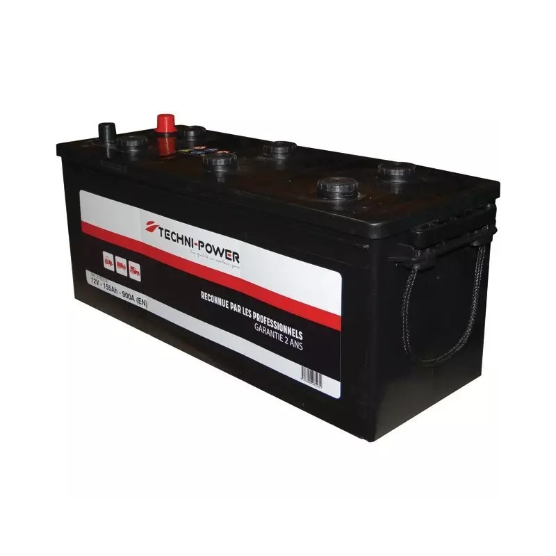 BATTERIE 12V 155AH 900A + A GAUCHE SUR LA LARGEUR TECHNI-POWER
