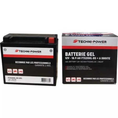 BATTERIE GEL 12V 18,9AH 310A FTX20HL-BS TECHNI-POWER