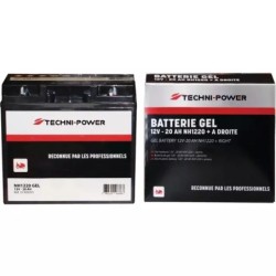 BATTERIE GEL 12V 20AH 180A TYPE NH1220 + A DROITE TECHNI-POWER