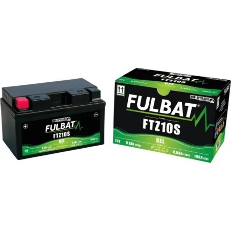 BATTERIE GEL 12V 8,6AH 190A TYPE YTZ10S + A GAUCHE FULBAT