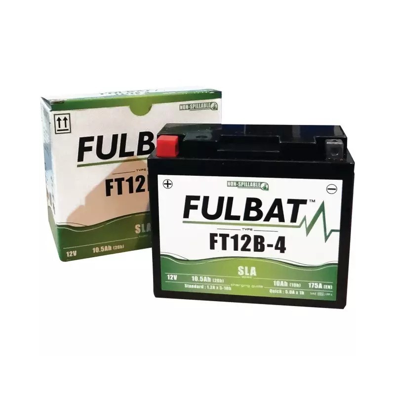 BATTERIE GEL 12V 10AH 210A TYPE GT12B-4 + A GAUCHE FULBAT