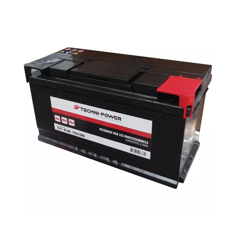 BATTERIE 12V 95AH 750A + A DROITE TECHNI-POWER