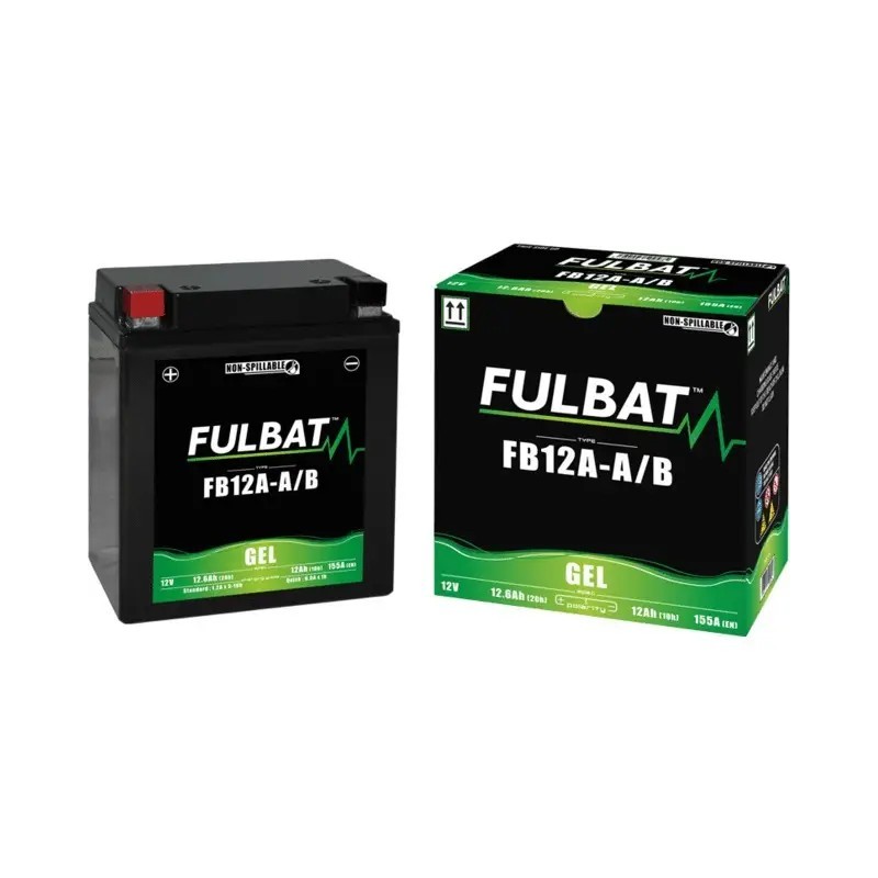BATTERIE GEL 12V 12,6AH 155A FB12A-A/B (12N12A-4A-1) FULBAT