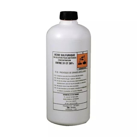 ACIDE ELECTROLYTE 37,4% POUR BATTERIE 900ML