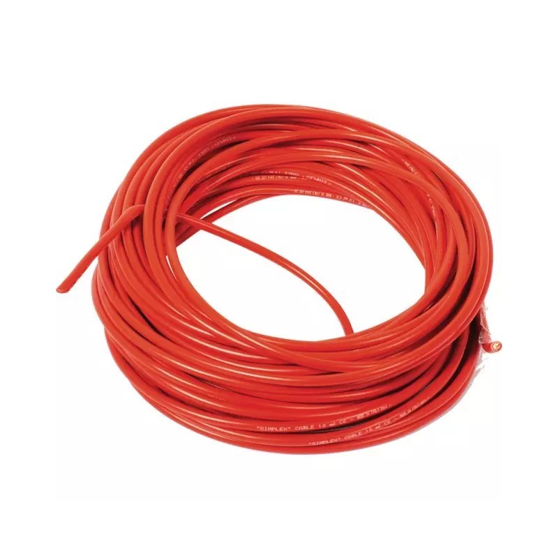 CABLE DE BATTERIE 10MM2 ROUGE LE METRE