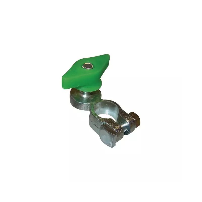 COSSE DE BATTERIE - VERTE M8 LAITON AVEC ECROU PAPILLON