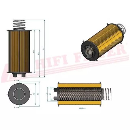 FILTRE HYDRAULIQUE SH 66209 HIFI FILTER