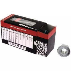 ECROU A EMBASE CRANTEE 6 MM ZINGUE 8.8 TECHNI-POWER