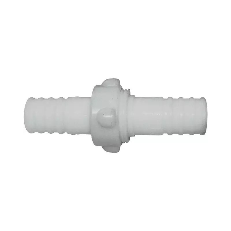 RACCORD 3 PIECES DOUBLE NYLON BLANC CANNELE - ref. 33046336 | TP Agri
