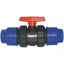 VANNE A SPHERE PVC PN10 A COMPRESSION POUR T - ref. 33060130 | TP Agri