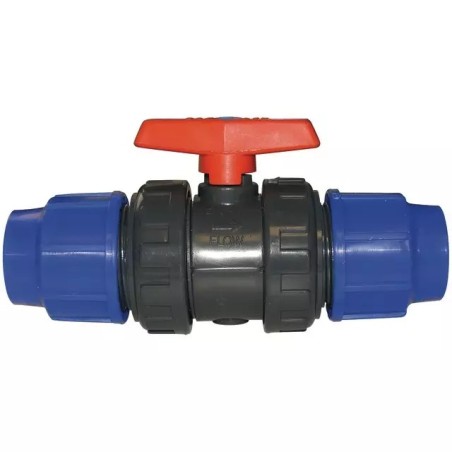 VANNE A SPHERE PVC PN10 A COMPRESSION POUR T - ref. 33060130 | TP Agri