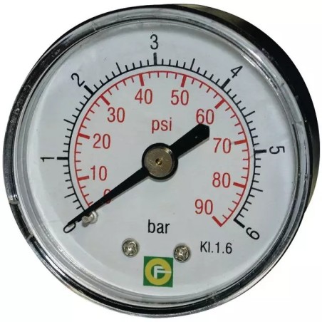 MANOMETRE 0-6 BAR 50 MM 1/4" X08X13 DORSAL - ref. 33080520 | TP Agri