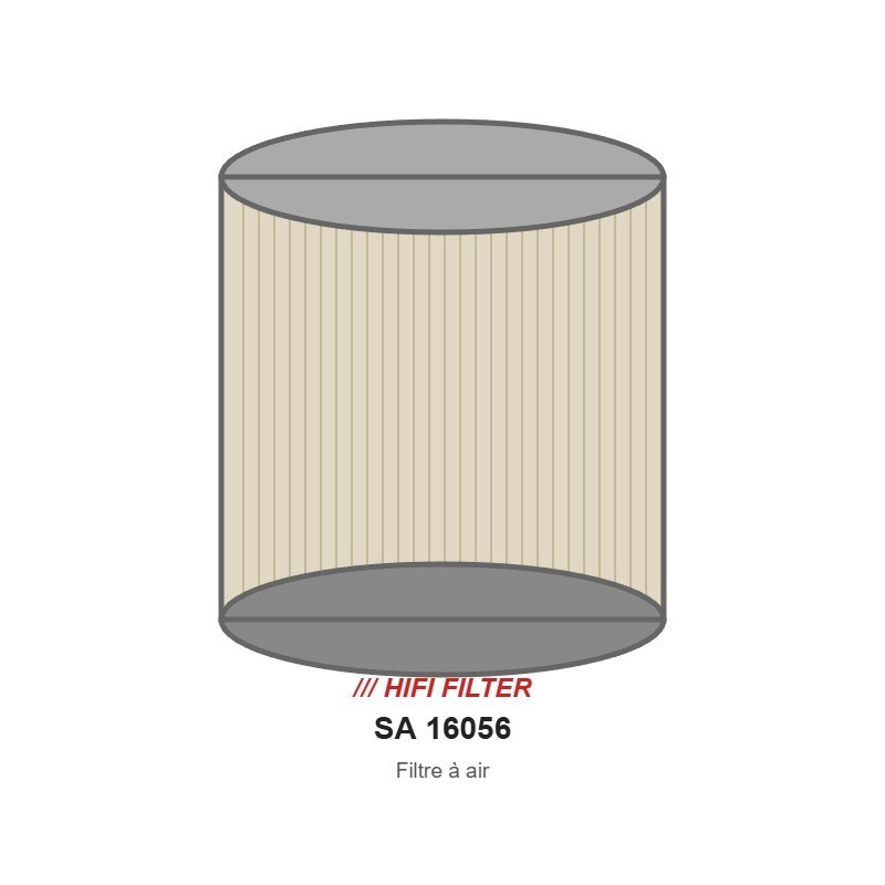 Filtre à air HIFI SA 16056 - Kubota, Bobcat, Yanmar