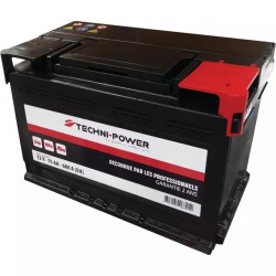 BATTERIE 12V 75AH 680A + A DROITE TECHNI-POWER - ref. 206891 | TP Agri