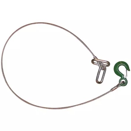 CABLE DE SECURITE 6 MM LG UTILE 1410 - ref. 1870250 | TP Agri