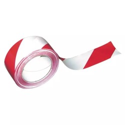RUBAN DE CHANTIER ROUGE / BLANC 50MM X 100M - ref. 1214510 | TP Agri