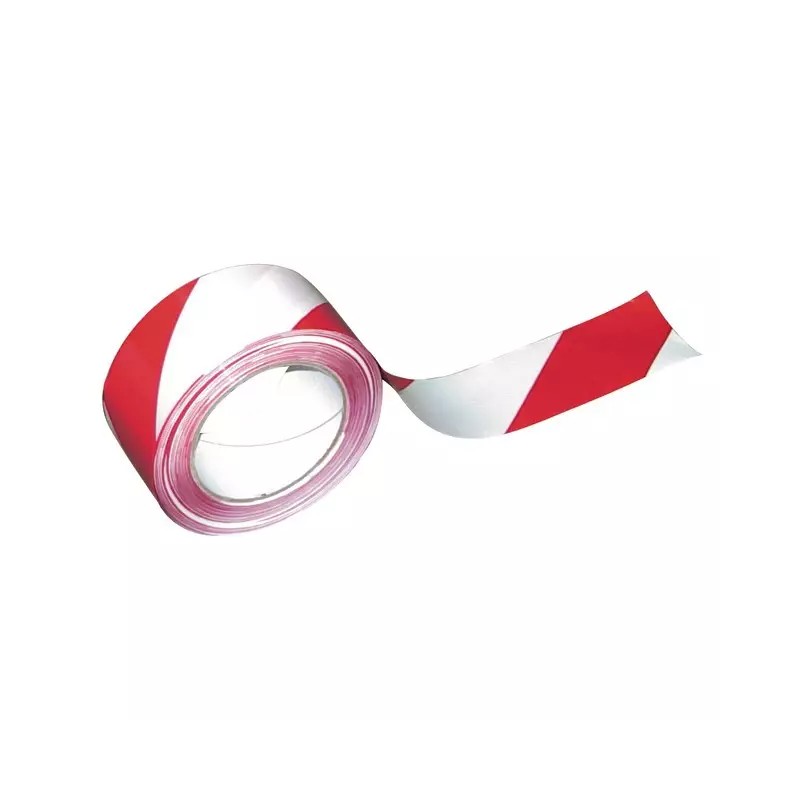RUBAN DE CHANTIER ROUGE / BLANC 50MM X 100M - ref. 1214510 | TP Agri
