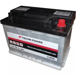 BATTERIE 12V 75AH DECHARGE LENTE + A DROITE - ref. 31307020 | TP Agri