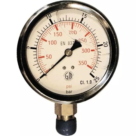 MANOMETRE GLYCERINE 100 MM 0/25 BAR RADIALE - ref. 30540136 | TP Agri