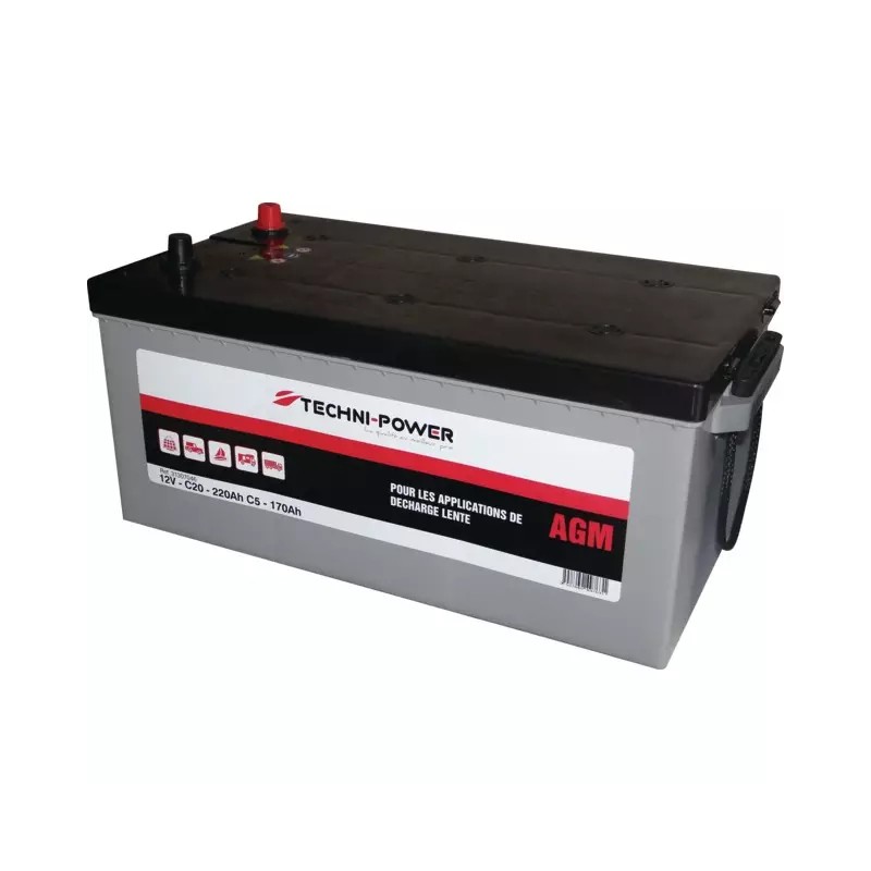 BATTERIE 12V 205AH DECHARGE LENTE AGM LOISIR - ref. 31307046 | TP Agri