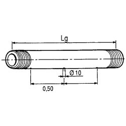 TUBE DE RAMPE LG 2610 MM 6 TROUS 10 MM ENTR - ref. BED415949 | TP Agri