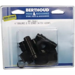 CARTE 4 TUBULURES DROITE D16 + ECROUS/JOINT - ref. BED296861 | TP Agri