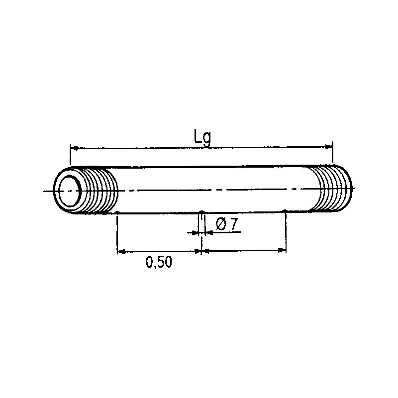 TUBE DE RAMPE LG 2085 MM 5 TROUS 7 MM ENTRE - ref. BED438956 | TP Agri