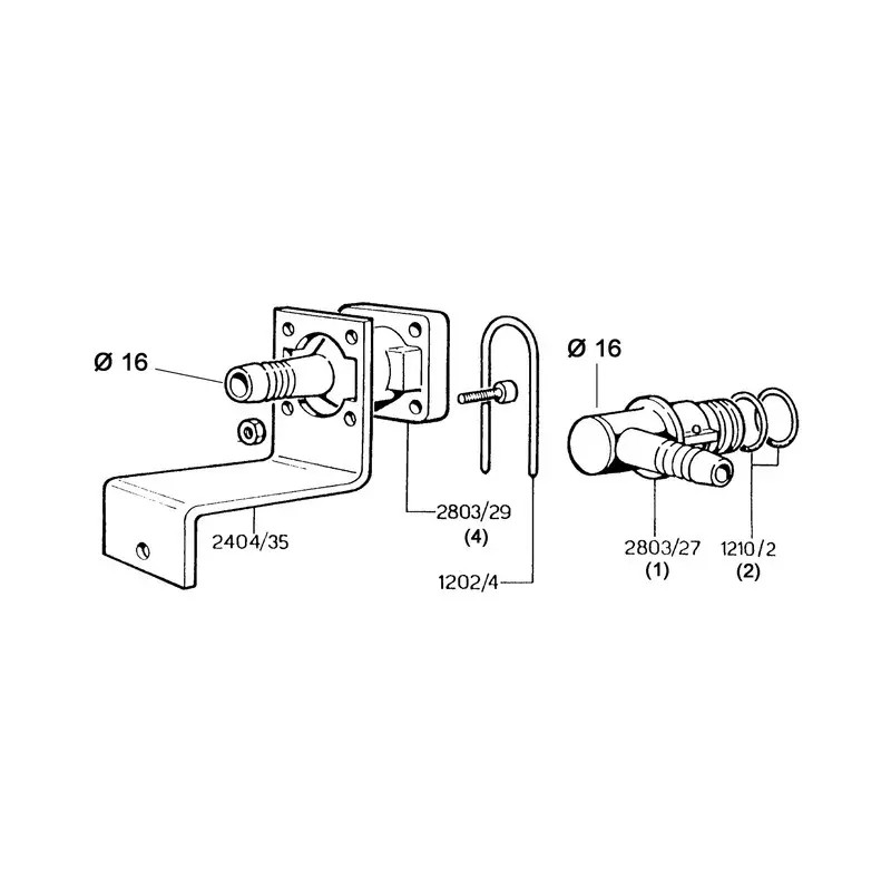KIT SUPPORT DISTRIBUTEUR 2 VOIES - ref. 30540086 | TP Agri