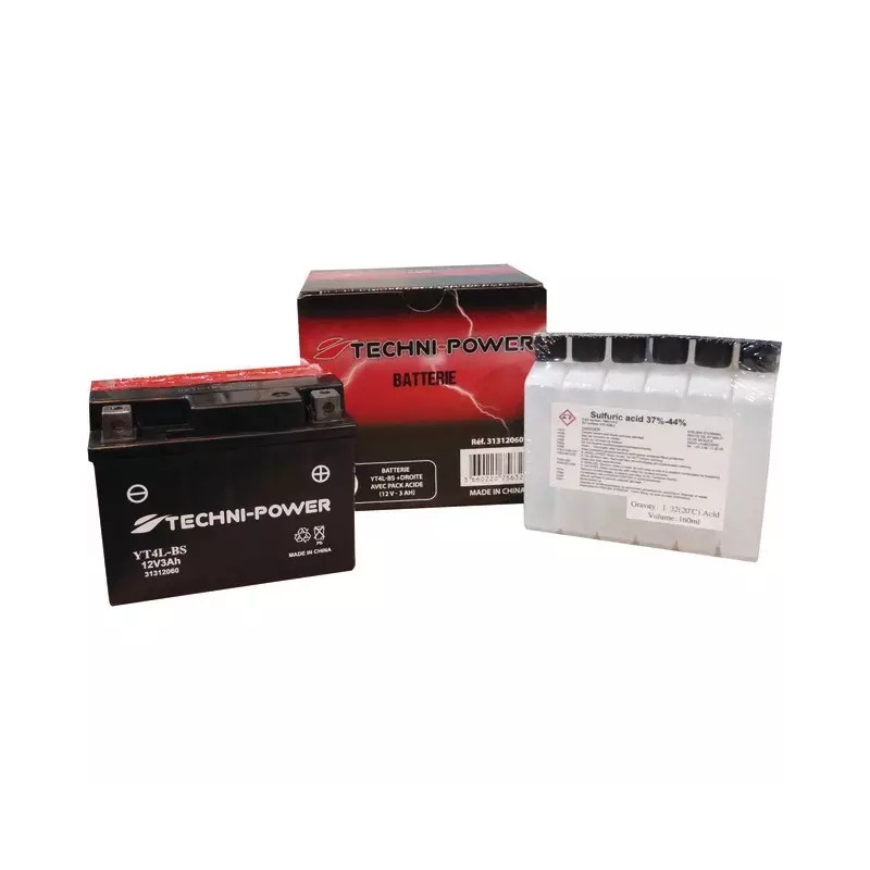 BATTERIE 12V 3AH 70A TYPE YT4L-BS + A DROITE - ref. 31312060 | TP Agri
