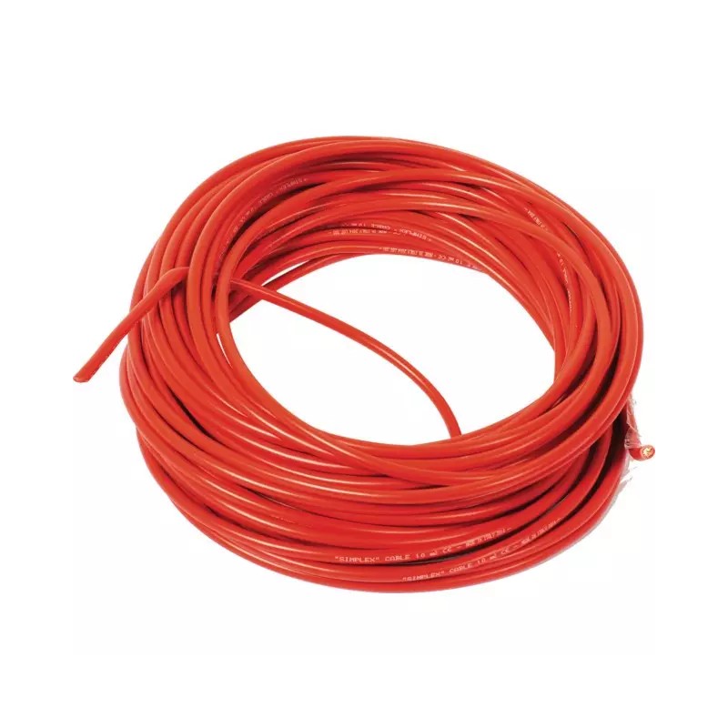 CABLE DE BATTERIE 10MM2 ROUGE LE METRE - ref. 266258 | TP Agri