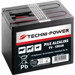 PILE DE CLOTURE ALCALINE 9V - 130AH ZINC-AIR - ref. 31308011 | TP Agri