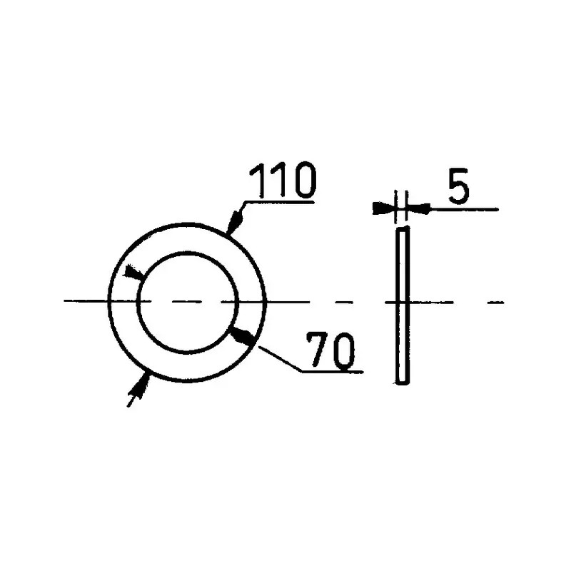 JOINT DE RACCORD 110X70X4 MM PU70 RENSON - ref. 2304310 | TP Agri