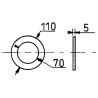 JOINT DE RACCORD 110X70X4 MM PU70 RENSON - ref. 2304310 | TP Agri