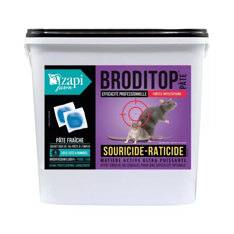 SOURICIDE RATICIDE PRO BRODITOP PATE BRODIFAC - ref. 2829065 | TP Agri