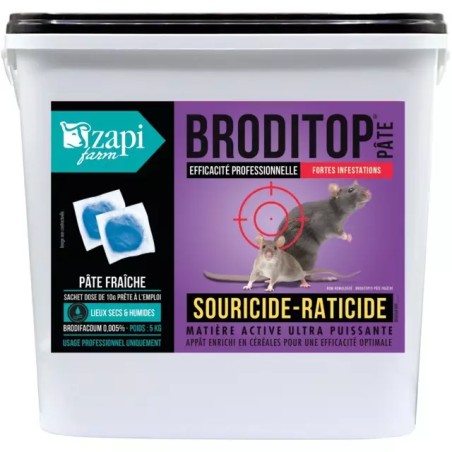 SOURICIDE RATICIDE PRO BRODITOP PATE BRODIFAC - ref. 2829065 | TP Agri