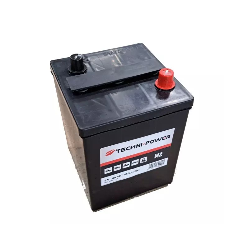 BATTERIE M2 6V 80AH 450A EN + EN DIAGONALE T - ref. 31307113 | TP Agri