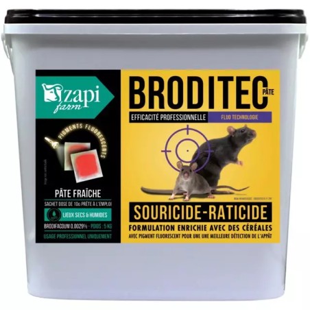 SOURICIDE RATICIDE PRO BRODITEC PATE BRODIFAC - ref. 2829051 | TP Agri