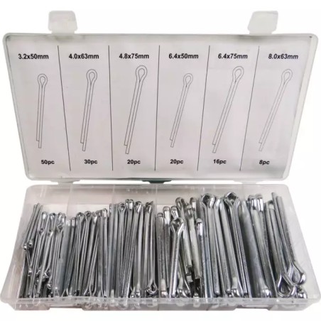 COFFRET 144 GOUPILLES FENDUES 3,2X50 A 8X63 M - ref. 1830701 | TP Agri