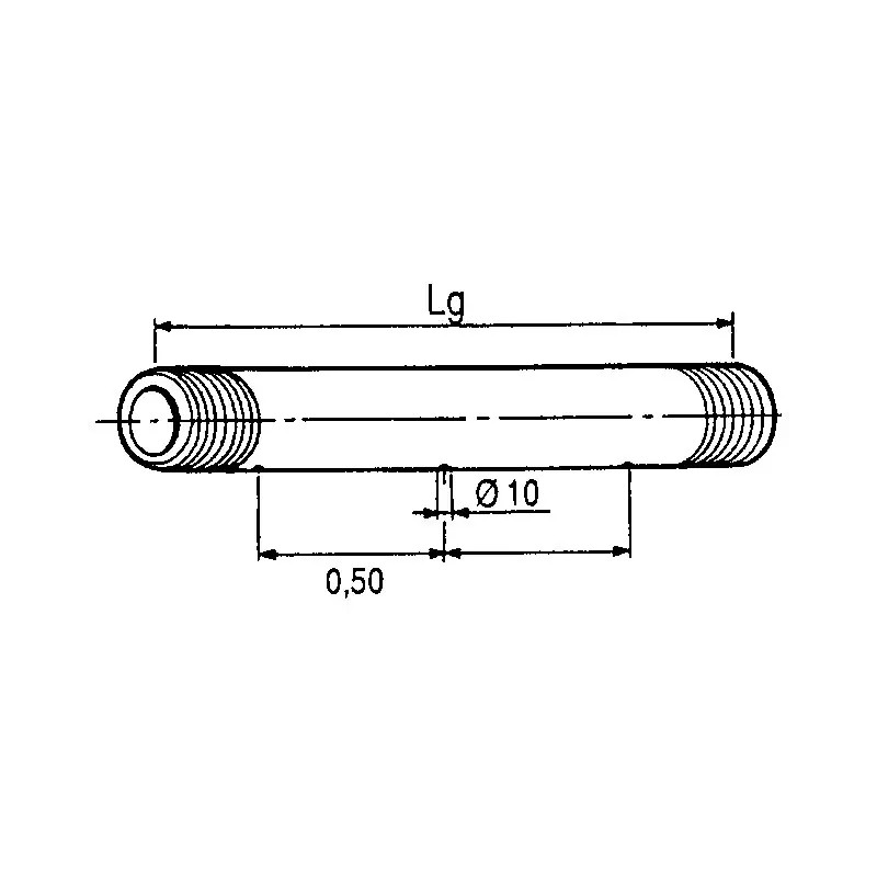TUBE DE RAMPE LG 1610 MM 4 TROUS 10 MM ENTR - ref. BED415947 | TP Agri