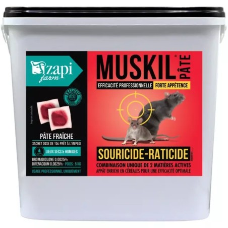 SOURICIDE RATICIDE PRO MUSKIL PATE DIFENACOUM - ref. 2829060 | TP Agri