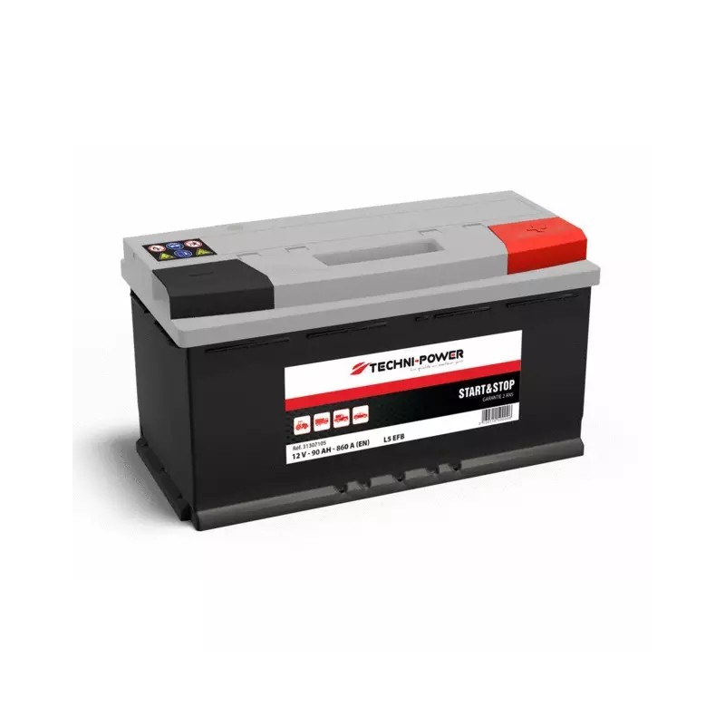 BATTERIE L5 EFB 12V 90AH 860A EN + A DROITE - ref. 31307105 | TP Agri