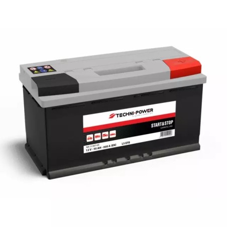 BATTERIE L5 EFB 12V 90AH 860A EN + A DROITE - ref. 31307105 | TP Agri