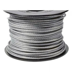 CABLE ACIER GALVA 5 MM 6X7 AME TEXTILE LE METR - ref. 215733 | TP Agri