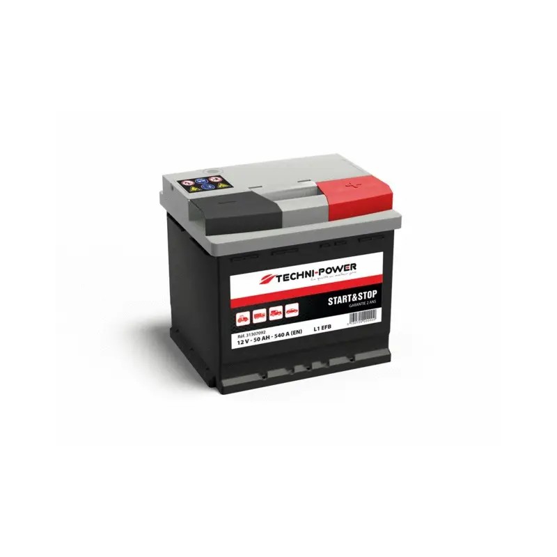 BATTERIE L1 EFB 12V 50Ah 540A EN +DROITE TEC - ref. 31307092 | TP Agri