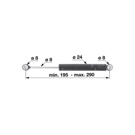 VERIN AMORTISSEUR POUR SIEGE GRAMMER - ref. 31504273 | TP Agri