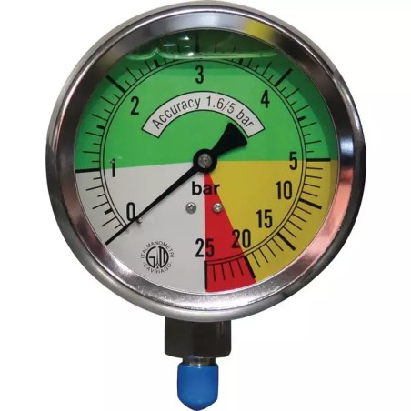 MANOMETRE GLYCERINE 63 MM 0/5-5/25 BAR RADIAL - ref. 3560936 | TP Agri