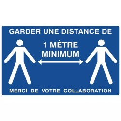 PANNEAU DISTANCE 1METRE/ADHESIF 330X200MM - ref. 1214017 | TP Agri