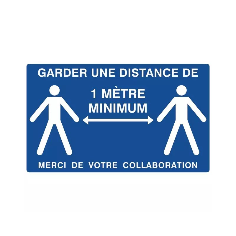 PANNEAU DISTANCE 1METRE/ADHESIF 330X200MM - ref. 1214017 | TP Agri